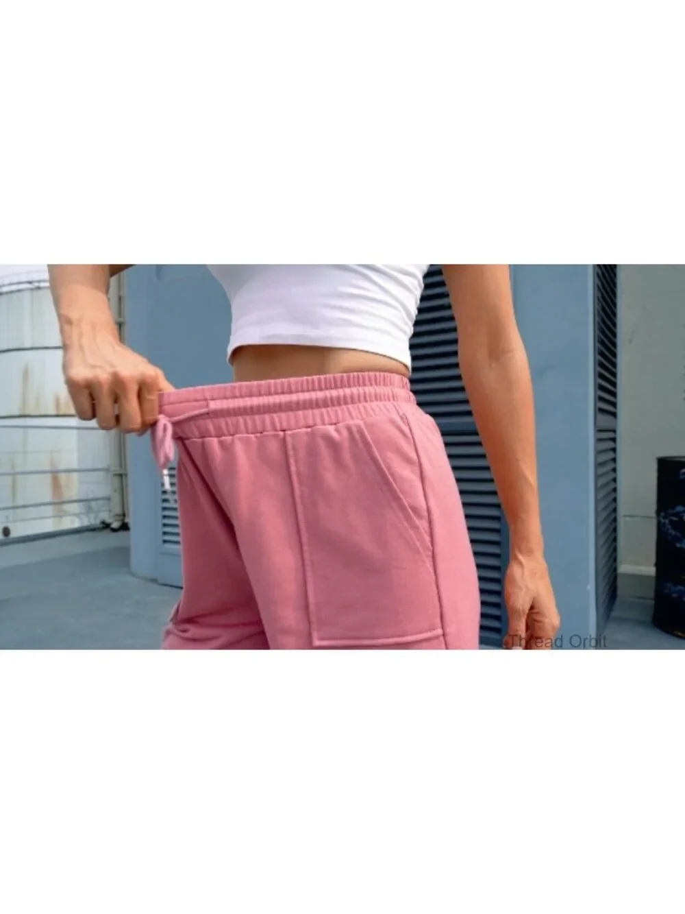 High Waisted Bermuda Shorts Athletic Pockets Drawstring Summer Lounge